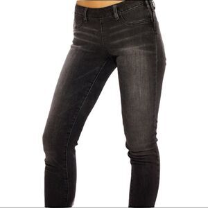 Mid Rise Black Colored Denim White Washed Skinny Jeans NEW